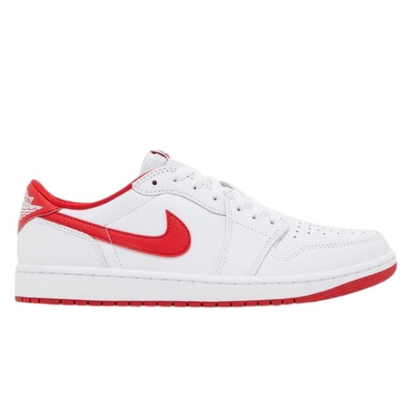 Air Jordan 1 Retro Low OG White University Red Mens Basketball Shoes CZ0790 161